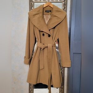 Ellen Tracy wool blend camel tan coat